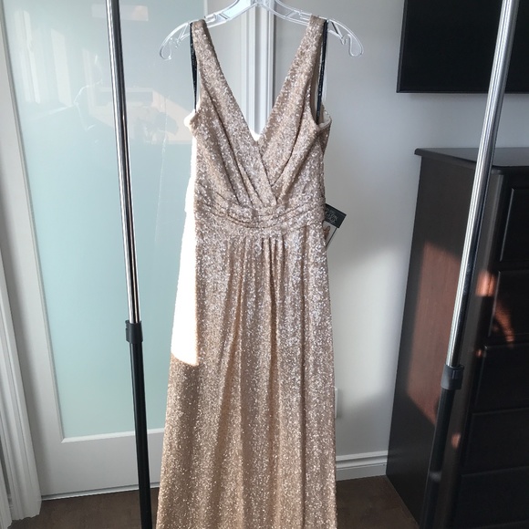 Sorella Vita-formal gown Rose Gold sequin - Picture 1 of 5